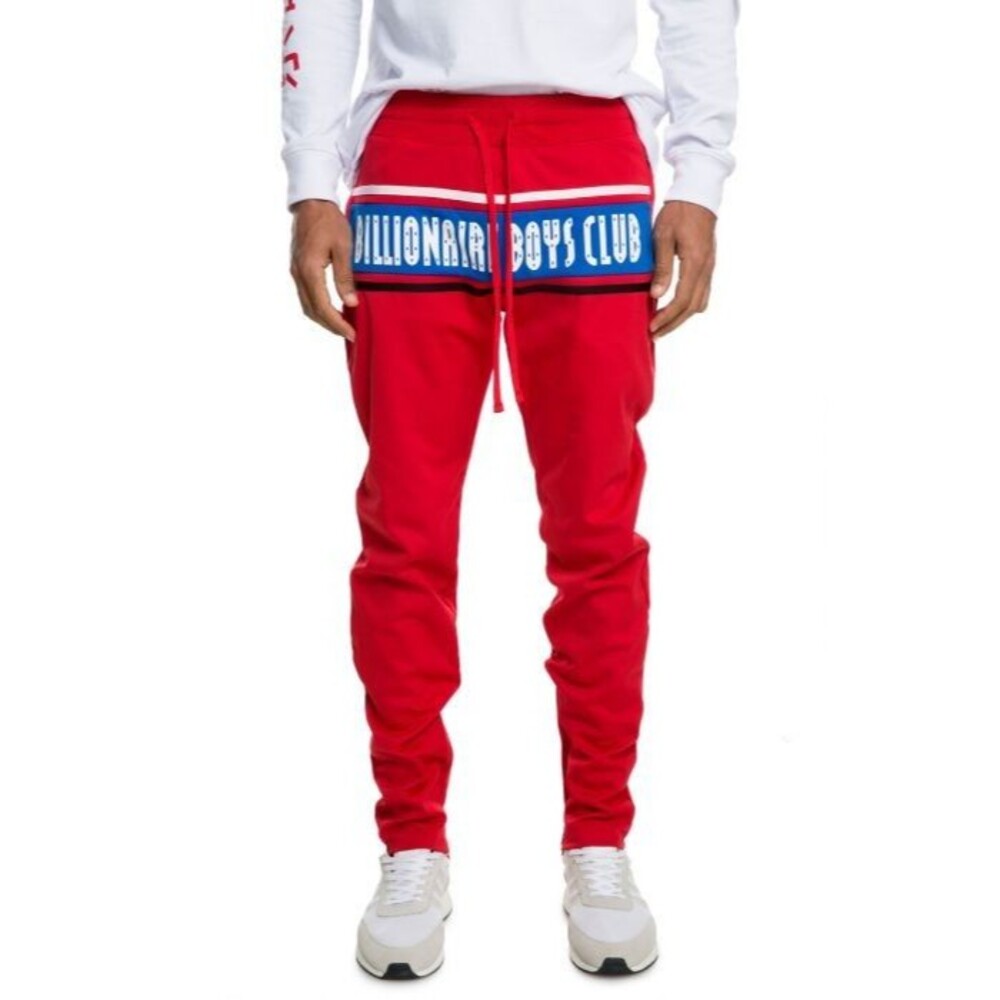 Billionaire Boys Club Sweat Pants Mens Size Small Joggers Tango Spellout Zip Hem